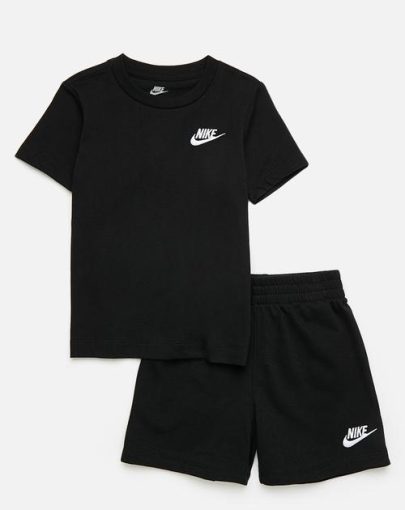 Nike club lbr knit short set – black
