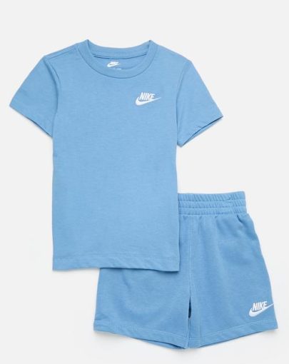 Nike club lbr knit short set – blue beyond