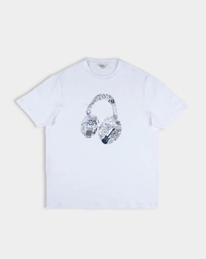 Ben Sherman Headphones Tee B White