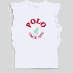 Polo Jessica Frill Sleeve Tee White