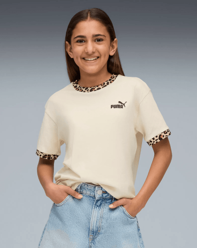 Puma Ess Graphic Animal Tee Sand