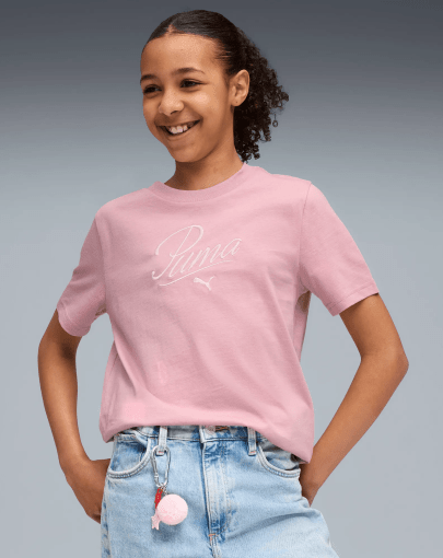 Puma ESS Script Tee G Pink
