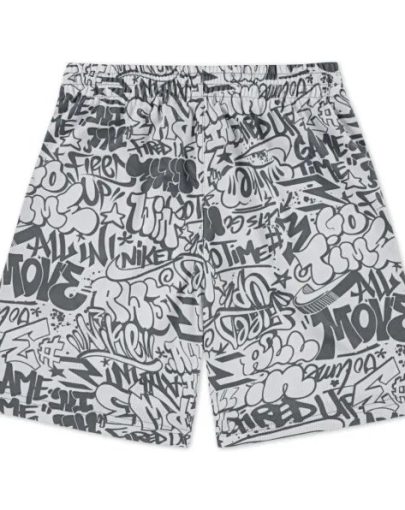 rwb graffiti shorts grey2
