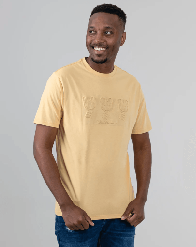 TrioBearsEmbossedTeeShirtNewWheat2