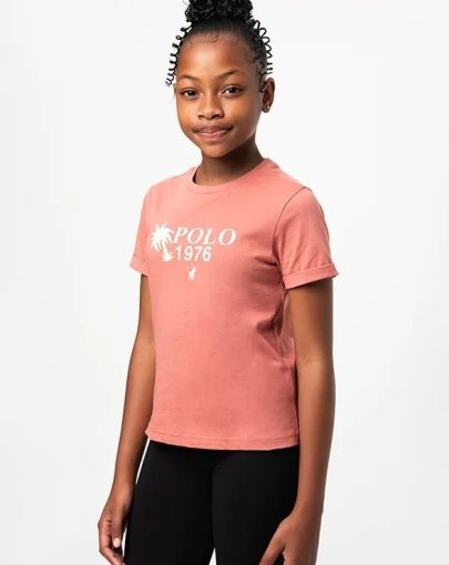 Polo Anele Printed Tee Coral