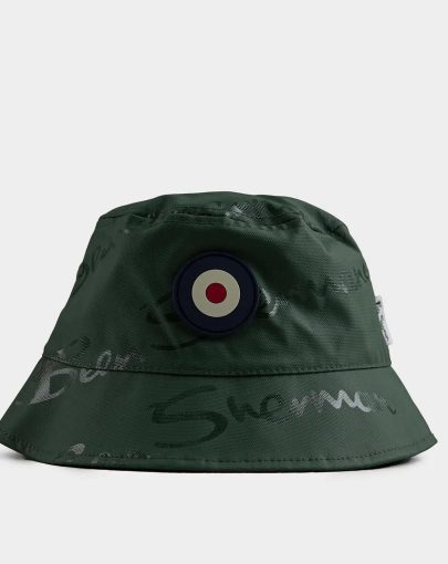 wax target bucket hat olive