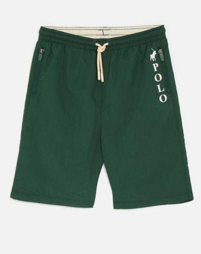 Boys alex zip pocket short – forest green