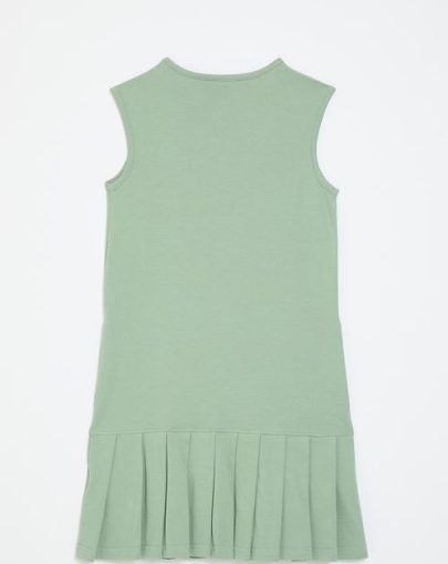 Polo Anna Pleated Dress Sage2