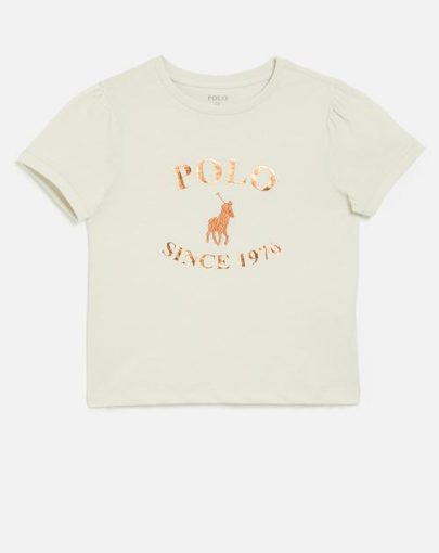 Polo Daniela Printed Tee Silver Grey