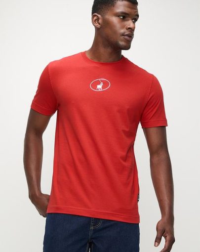 Polo Jeans Metallic Logo Tee Red