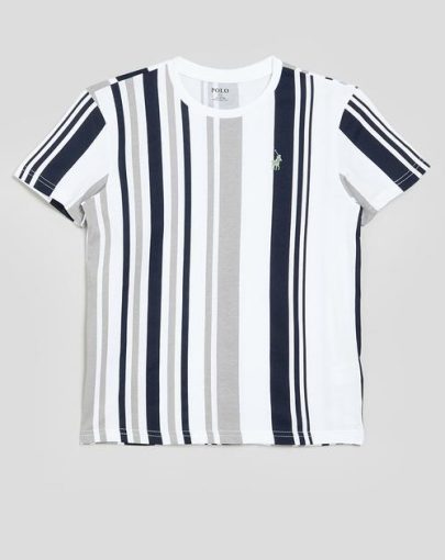 Polo Liam Vertical Striped Tee Navy
