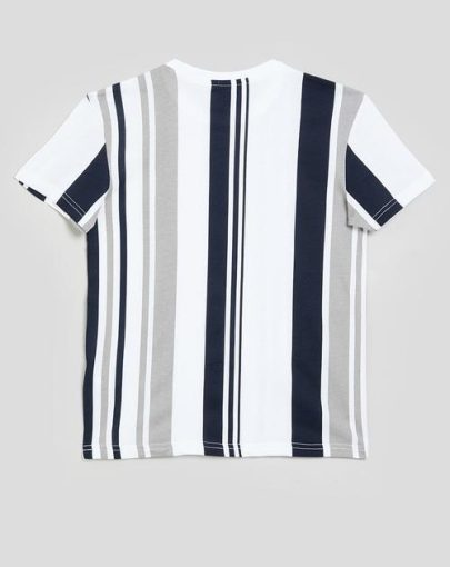 Polo Liam Vertical Striped Tee Navy2
