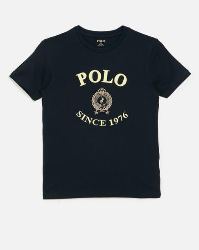 Polo Logan Crested Tee Navy
