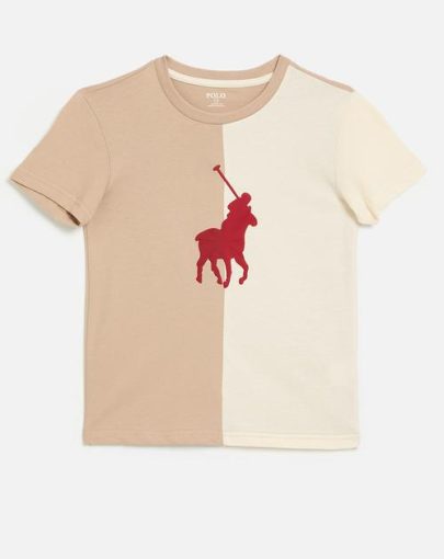 Polo Tyler Colour Blocked Tee Taupe