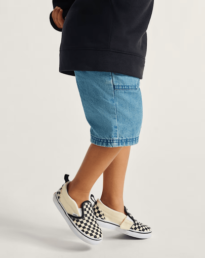 Toddler-Classic-SlipOn-V-Checkerboard-Shoe black wht 2