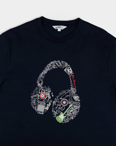 TypographyHeadphonesNavy6