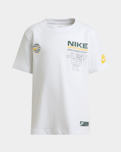 Boys Globe Graphic White Tee