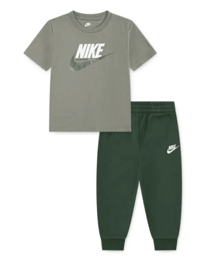 Nike NSW FS SS Tee Flc Pant Set Boys Olive