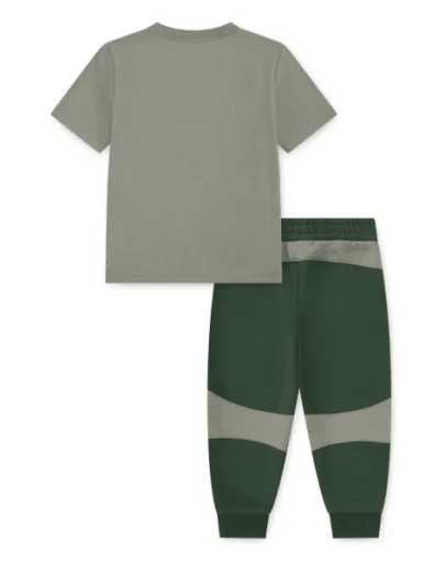 Nike NSW FS SS Tee Flc Pant Set Boys Olive2