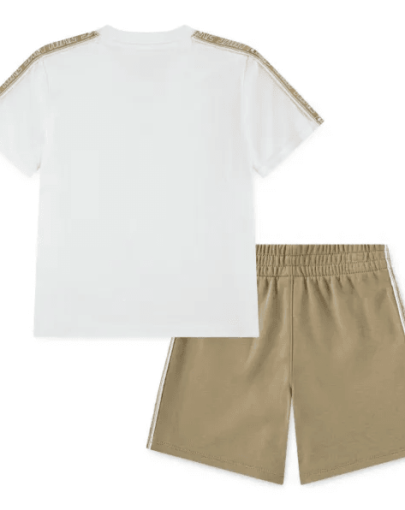 Nike Poly Pack Knit Short Set beige2
