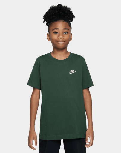 Nike Sportswear Juniors’ Embroidered Futura T-Shirt fir