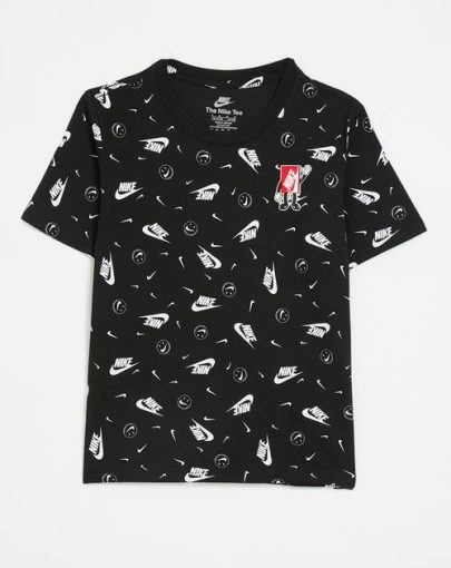 Nike all-over print boxy tee -black