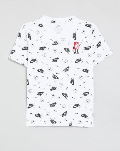 Nike all-over print boxy tee -white