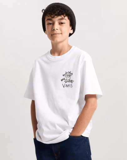 Vans By Board Gang Tee Kids White