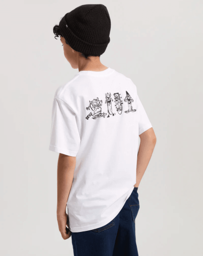 Vans By Board Gang Tee Kids White2