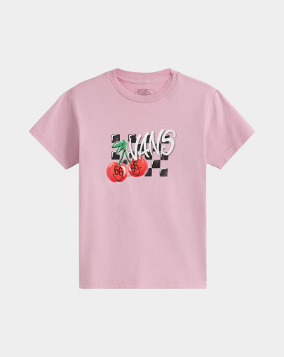 Vans Checker Cherries Tee Girls Pink