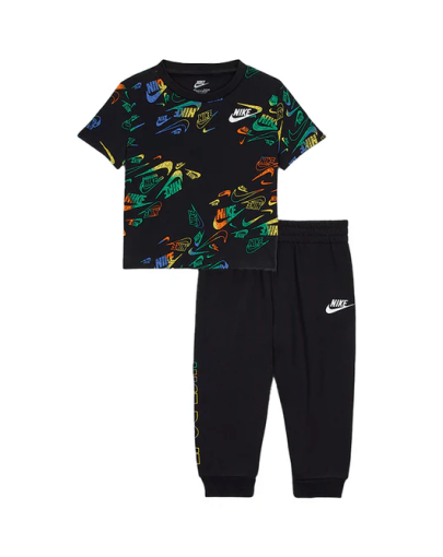 nike nsw reveal aop pant set black