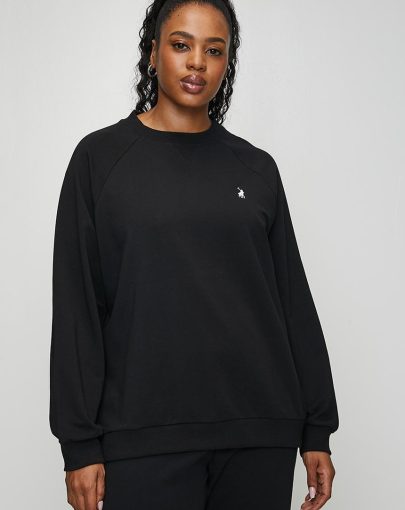 Polo Sophia LS Track Top Black