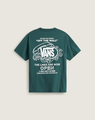Vans Hot Lines Tee Bottle Green2