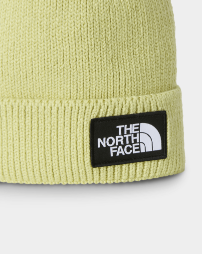 The North Face Logo Box Cuffed Beanie lime2