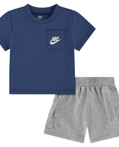 Nike NSW Pkt Tee FT Short Set Boys Grey