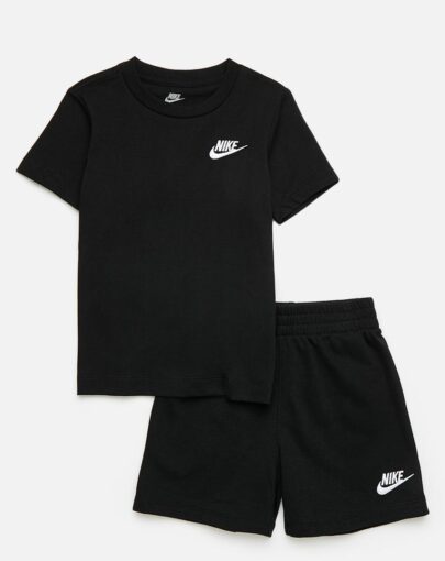nike club lbr knit short set boys black