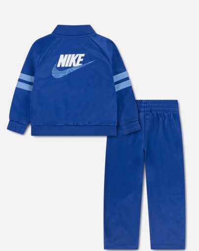 nike striped footed coverall tracksuit blue2
