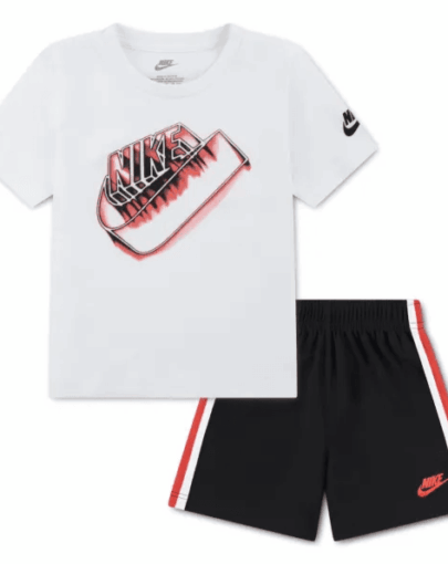 nkb b nsw tricot short set whtblk
