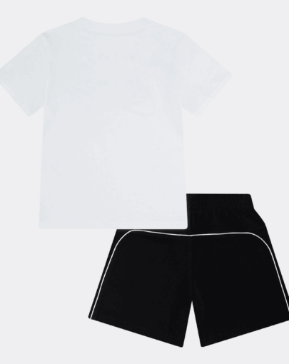nkb nk air flc short set black white2