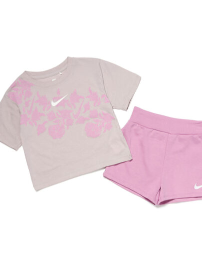 nkg lace it up short set pink