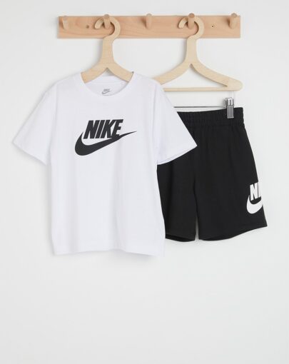 nkn club tee short set blkwht