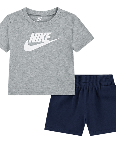 nkn club tee short set grey heather