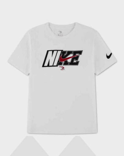 rwb spliced swoosh tee white