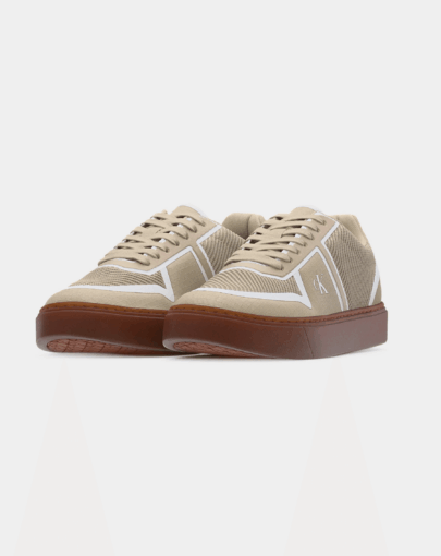 calvin klein classic cups laceup knit oatmeal honey sneaker2