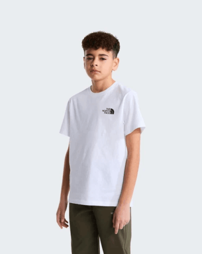 the north face teen evolution box nse ss tee white