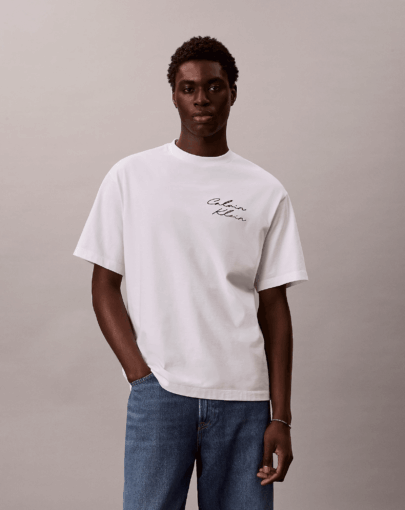 Relaxed Script Logo T-shirt ck